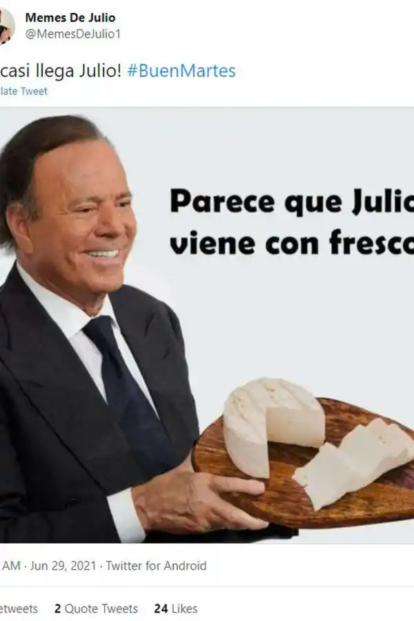 Llegó el séptimo mes del calendario y con este vuelven los memes de Julio Iglesias