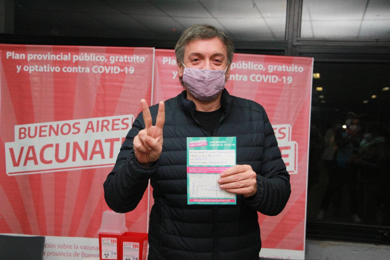 Máximo Kirchner se vacunó contra el coronavirus y La Cámpora lo festejó