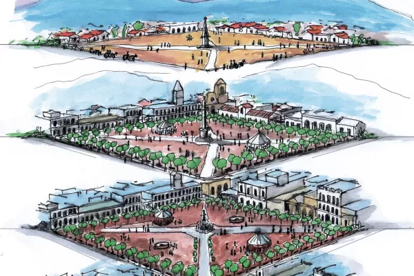 Infografía: La evolución de la plaza Independencia, a través del paso de los años