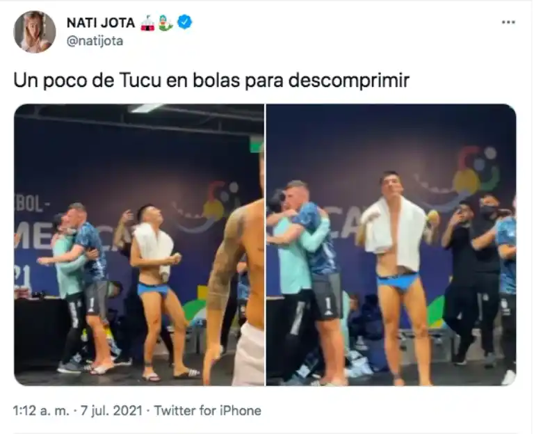 Por subir fotos de Tucu Correa en calzoncillos, acusaron a Nati Jota de cosificarlo