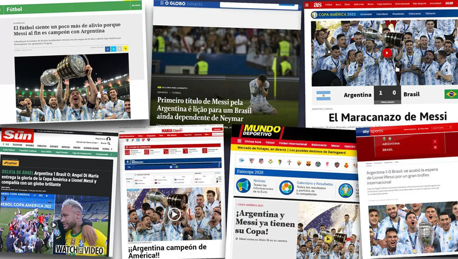Las tapas de los principales diarios del mundo hablaron de Messi y la Selección..