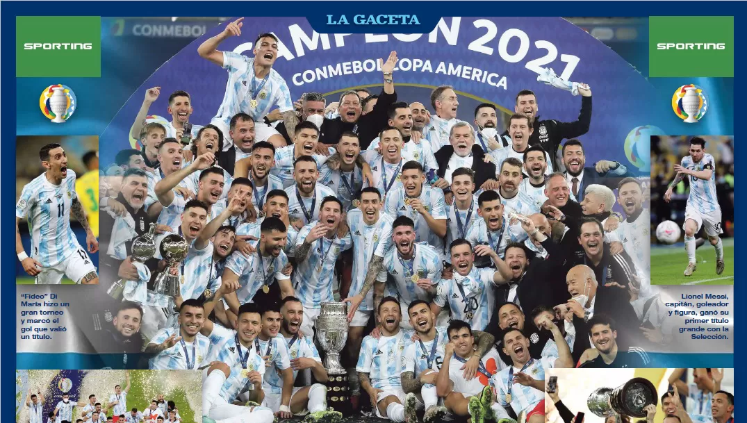 PARA LA ETERNIDAD. Este jueves, LA GACETA regalará un súper póster de la Argentina campeón de América.
