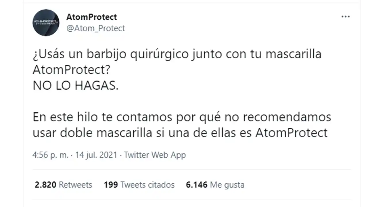Por qué no debe usarse el barbijo del Conicet con otra mascarilla