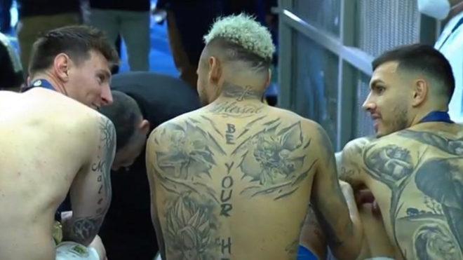 Qué charlaron Messi y Neymar tras la final de la Copa América 