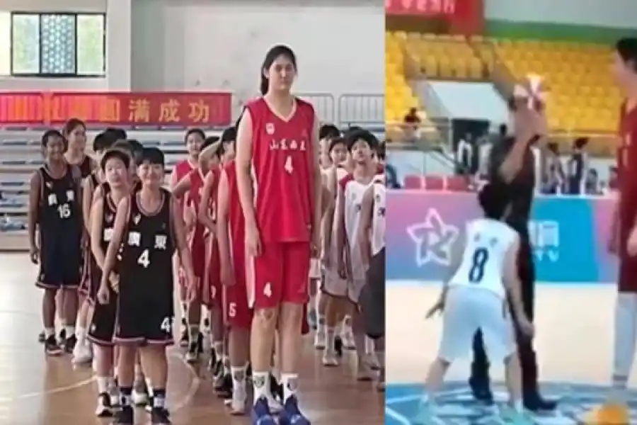 Quién es Zhang Ziyu, la nueva figura del básquetbol chino: tiene 14 años y mide 2,26 metros