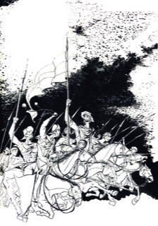 DIBUJO. Ilustración de hace años del artista Juan Lanosa para LA GACETA. 