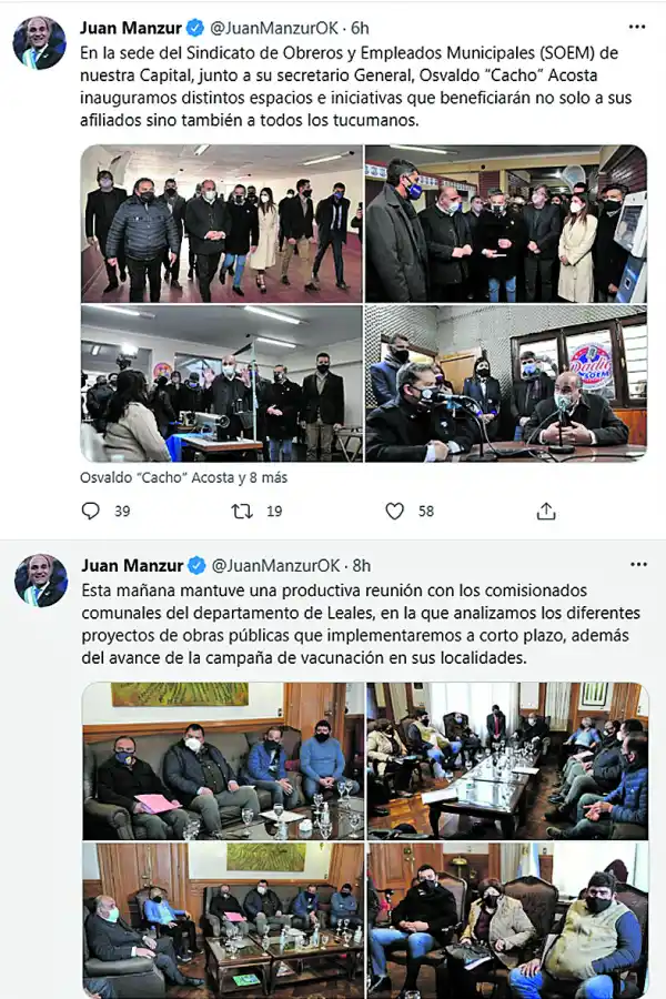 Manzur y Jaldo se arman para la  confrontación en las PASO