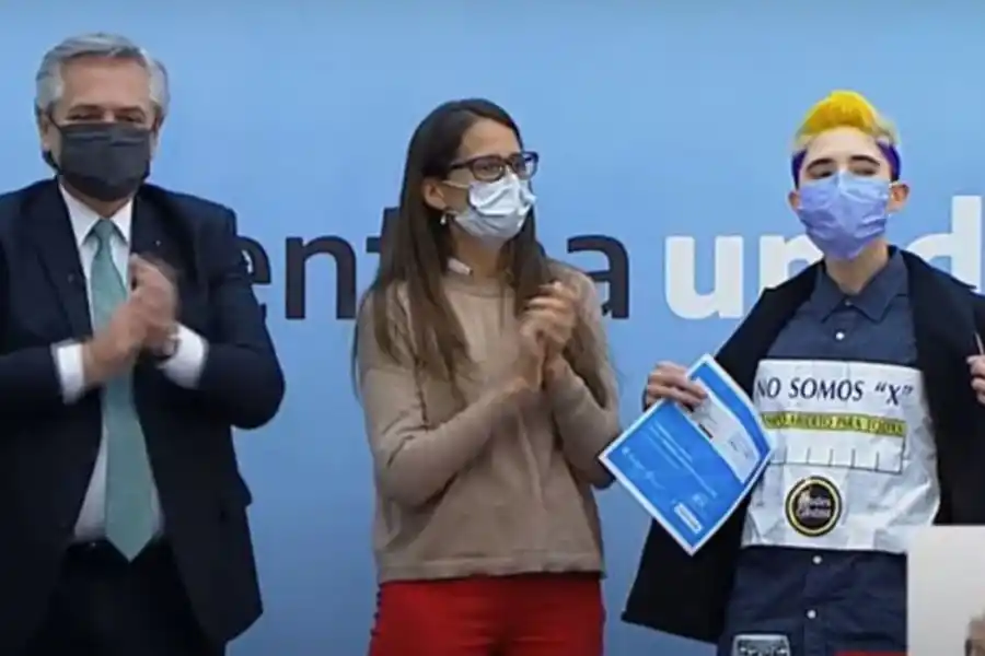 Protesta en el acto del Presidente