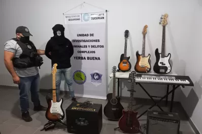 Escruche en Yerba Buena: aprehenden a uno de los sospechosos y recuperan guitarras eléctricas