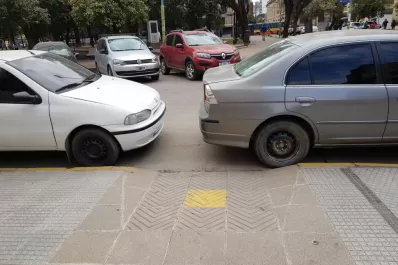 Paso vedado a personas con discapacidad