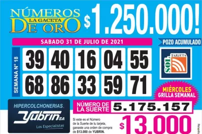 Los Números de Oro de LA GACETA