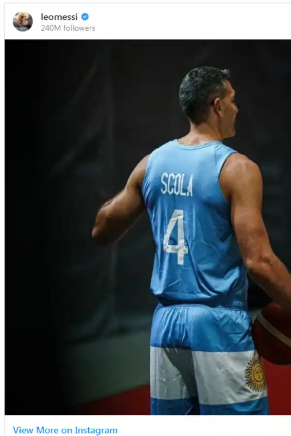 Messi le dedicó a Scola un emotivo mensaje