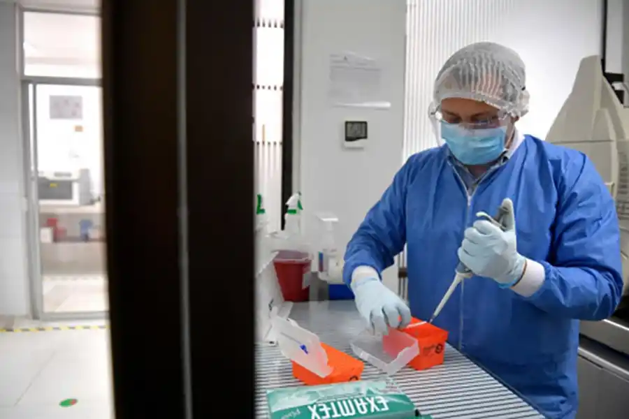 PCR. Test para identificar si se tiene coronavirus. AFP