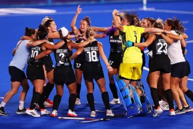 Vicky Sauze, una Leona que festejó al estilo Messi la clasificación a la final