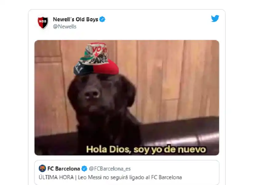 Newells tuvo una particular reacción al enterarse que Messi no seguirá en Barcelona