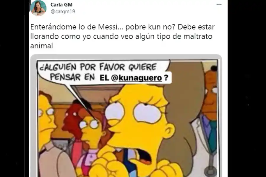 Se multiplicaron los memes sobre el Kun Agüero, tras la partida de Messi del Barcelona