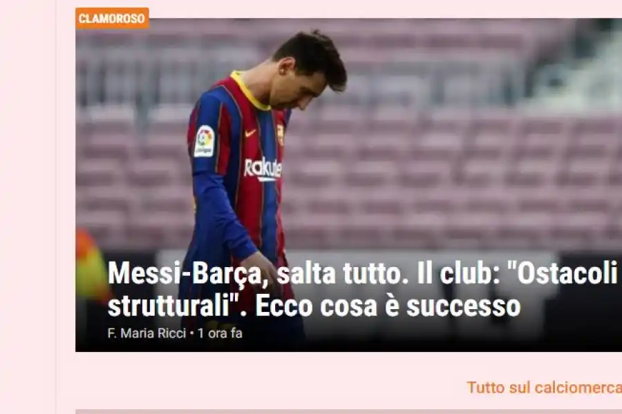 Los diarios del mundo hablan de la salida de Lionel Messi del Barcelona