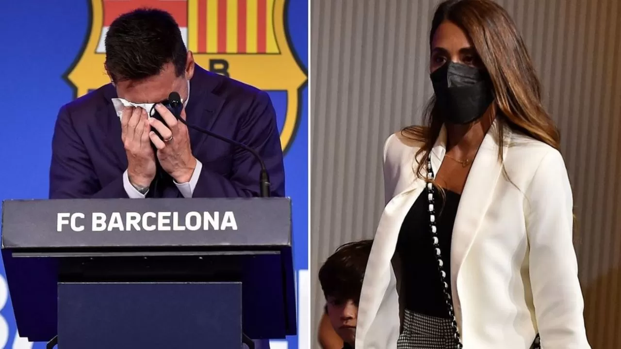 Antonela Roccuzzo tuvo un tierno gesto con Lionel Messi en su despedida de Barcelona