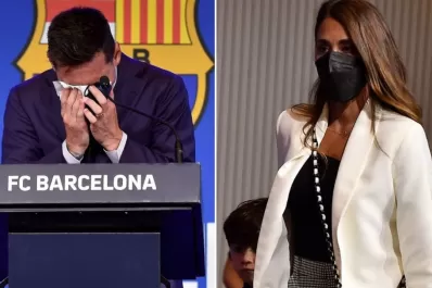 Antonela Roccuzzo tuvo un tierno gesto con Lionel Messi en su despedida de Barcelona