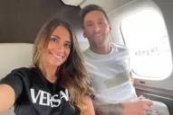 Destino PSG: Antonela Roccuzzo compartió una foto con Messi desde el avión