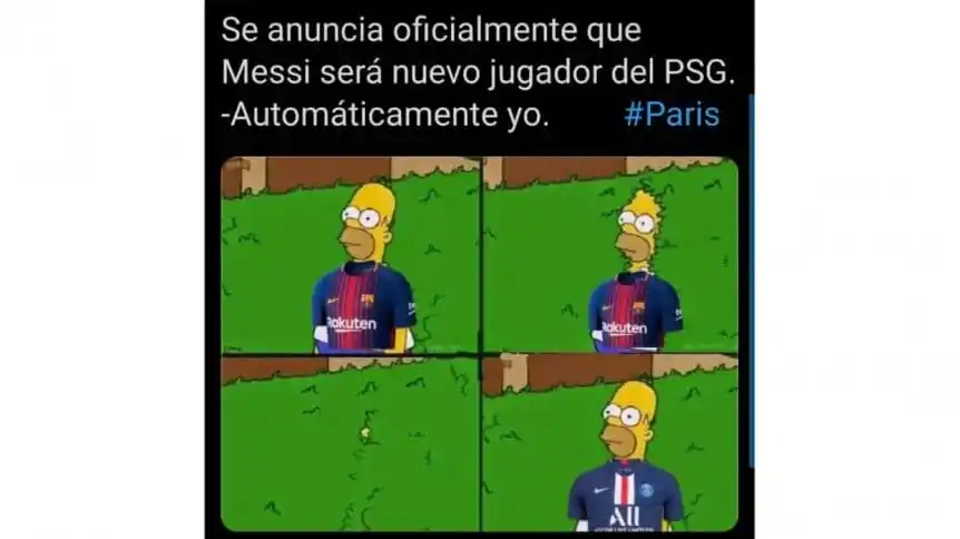 Messi llegó a Francia y estallaron los memes 