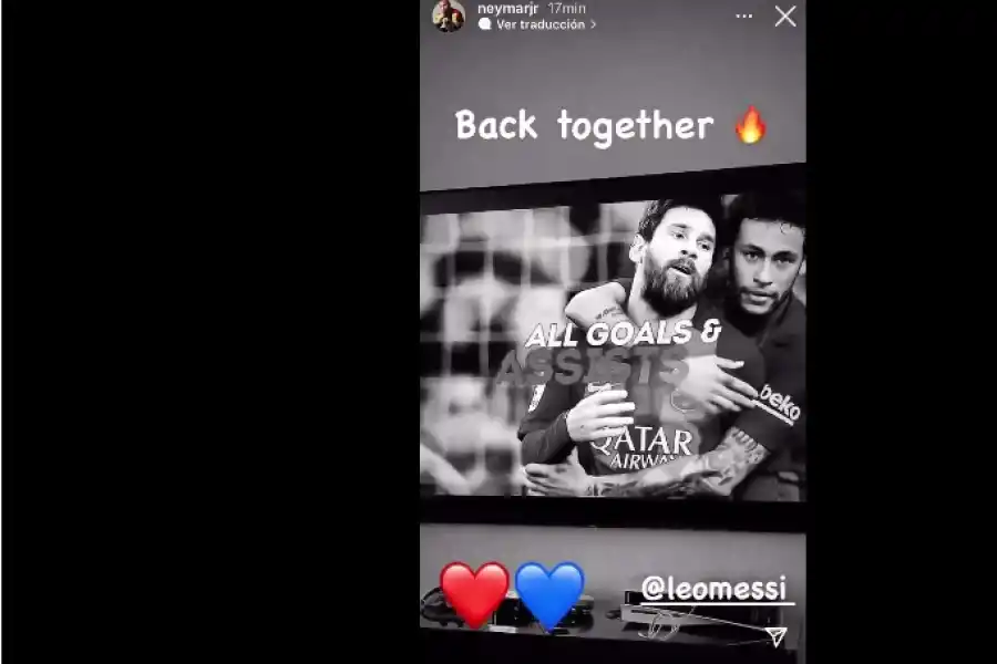 Neymar le dio la bienvenida a Messi: De nuevo juntos