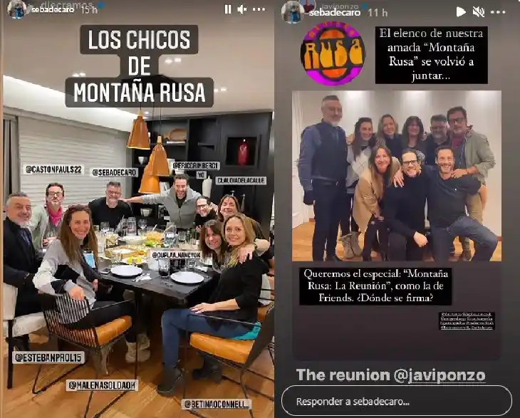 El elenco de Montaña Rusa se reencontró y quiere un especial al estilo Friends