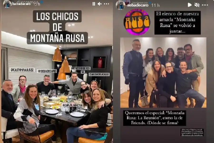 El elenco de Montaña Rusa se reencontró y quiere un especial al estilo Friends