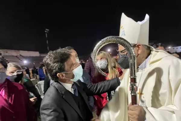Sánchez le dio la bienvenida al nuevo obispo de Concepción