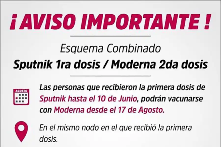 Aplicarán la segunda dosis de Moderna desde el martes: quiénes podrán acceder