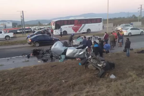 Cuatro muertos en un choque frontal sobre la ruta 66 en Jujuy