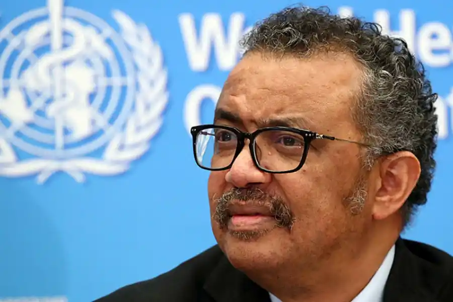 TIRON DE OREJA A LOS PAISES DEL VIEJO CONTINENTE. El director general de la Organización Mundial de la Salud (OMS), Tedros Adhanom Ghebreyesus, durante la rueda sobre la covid. FOTO TOMADA DE OMS