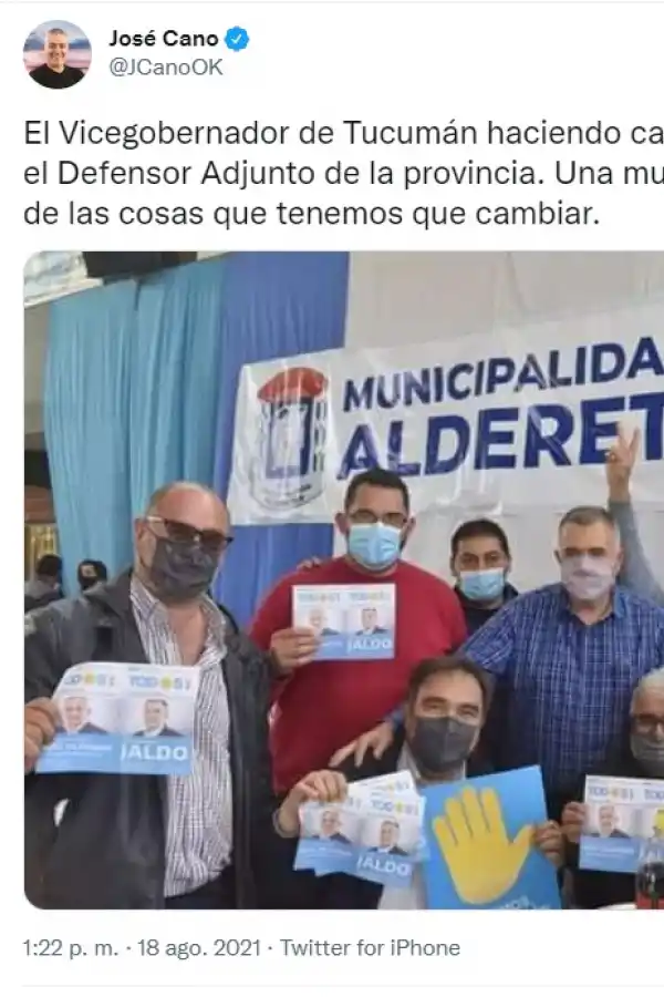 El radical Cano estalló contra una foto del vicegobernador con el defensor del Pueblo adjunto