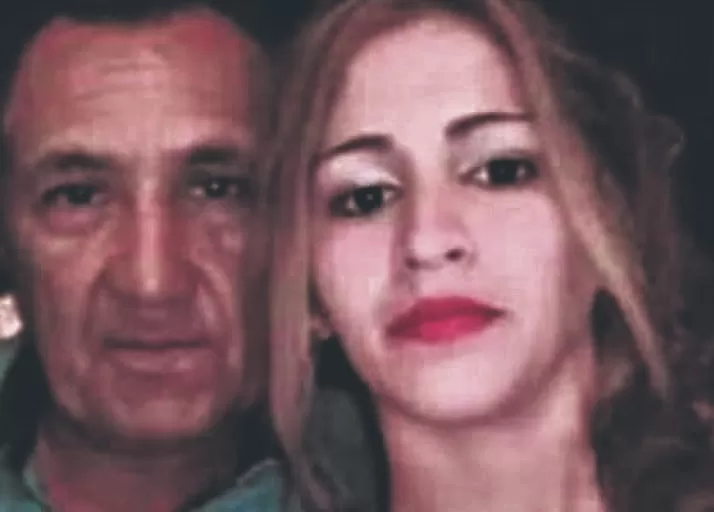 FEMICIDIO. Maira Sarmiento con su ex pareja, Luis Edmundo Martínez .  