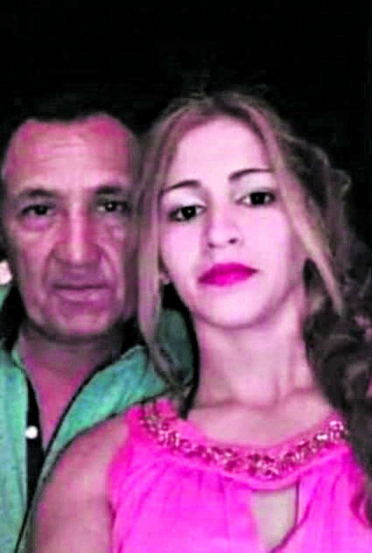 FEMICIDIO. Maira Sarmiento con su ex pareja, Luis Edmundo Martínez .  