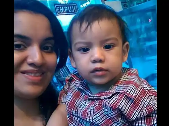 DESAPARECIDOS. Milagros Avellaneda y su hijo pequeño, Benicio.