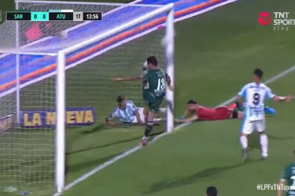 ¿Fue gol del Bebe Acosta? La polémica en el partido de Atlético en Junín