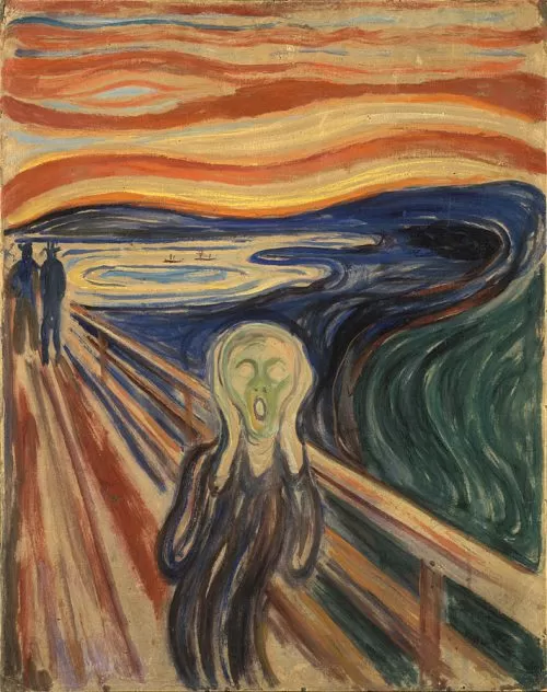 UN SÍMBOLO DE LA DESESPERACIÓN. “El grito”, de Edvard Munch, se popularizó en distintos soportes. 