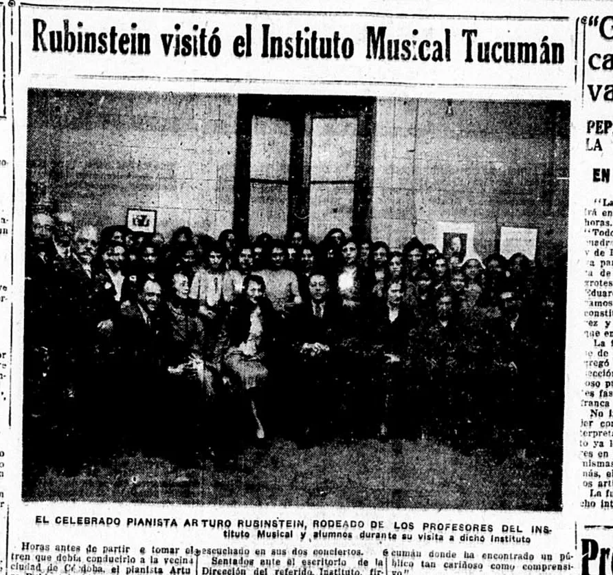 VISITA. El artista en el Instituto Musical de Tucumán.  