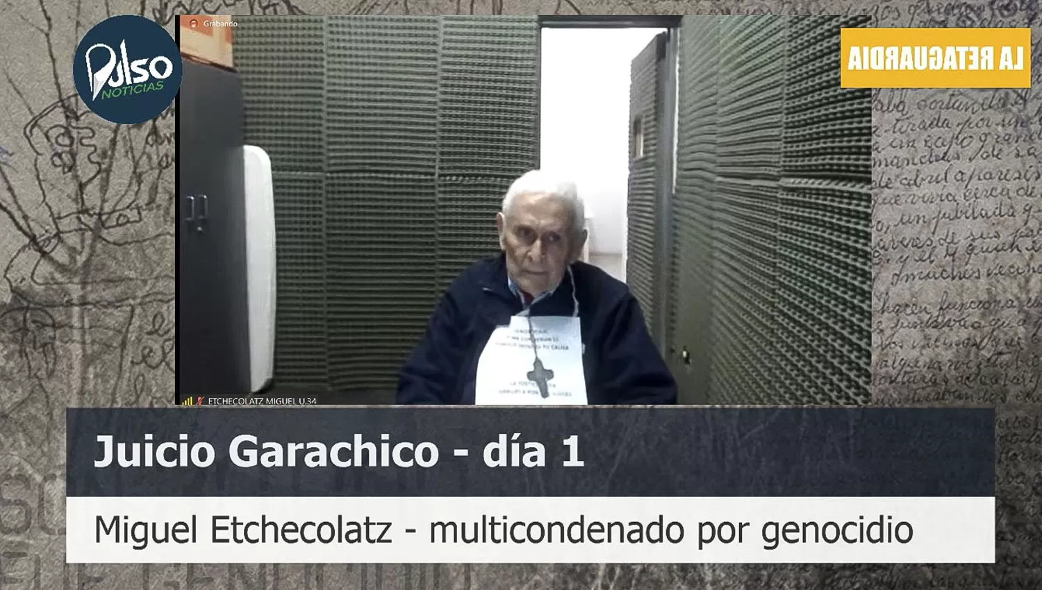 CONDENADO. Etchecolatz participó de manera virtual de la audiencia ya que cumple condena en el penal de Marcos Paz.