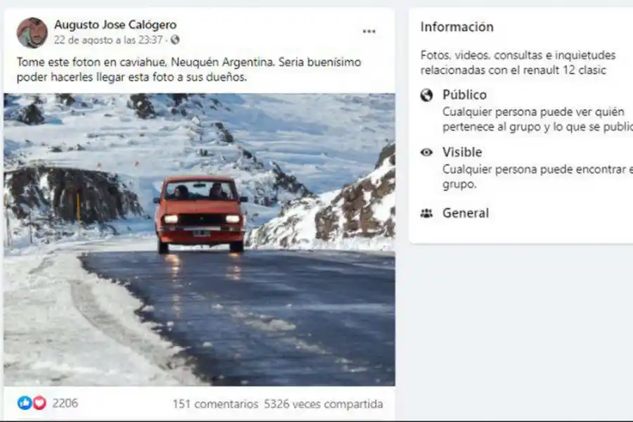 La historia detrás de la foto del Renault 12 que desafió la cordillera y se hizo viral