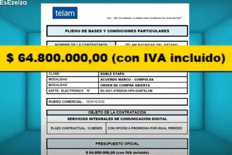 PPT reveló contratos millonarios para El Destape, el sitio que difundió los videos de Olivos