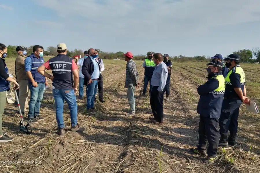 PERICIAS. Personal judicial y policial trabajó en la zona del hallazgo.
