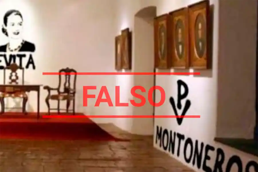 Polémica en la Casa Histórica: ¿es real la foto de las pintadas en el Salón de la Jura?