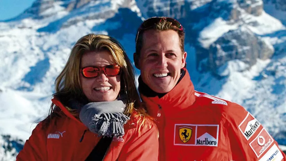 Michael Schumacher y su esposa.