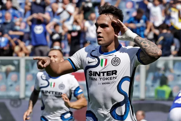 Lautaro Martínez anotó un gol en el empate de Inter