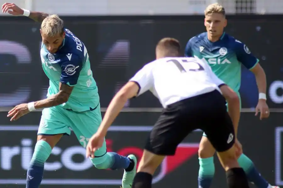 TRIUNFAZO. El tucumano Pereyra fue titular en el 1 a 0 de Udinese ante Spezia, como visitante.