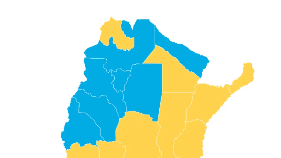 El mapa se tiñó con los colores de la oposición  