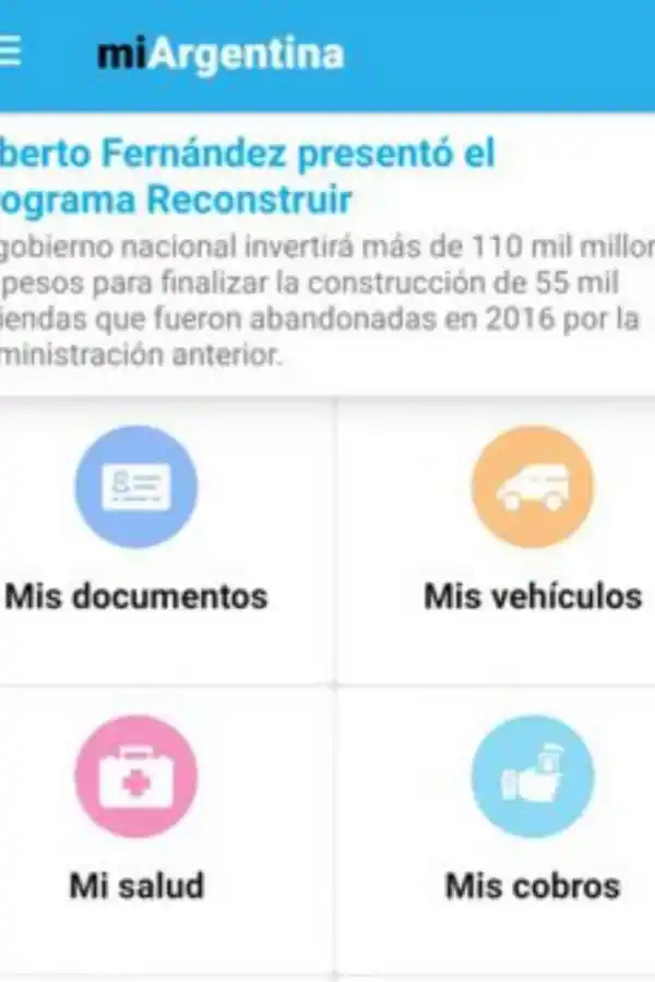Captura de pantalla en la App 