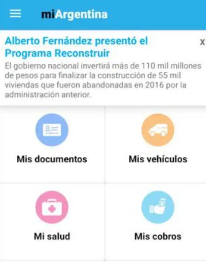 Captura de pantalla en la App 